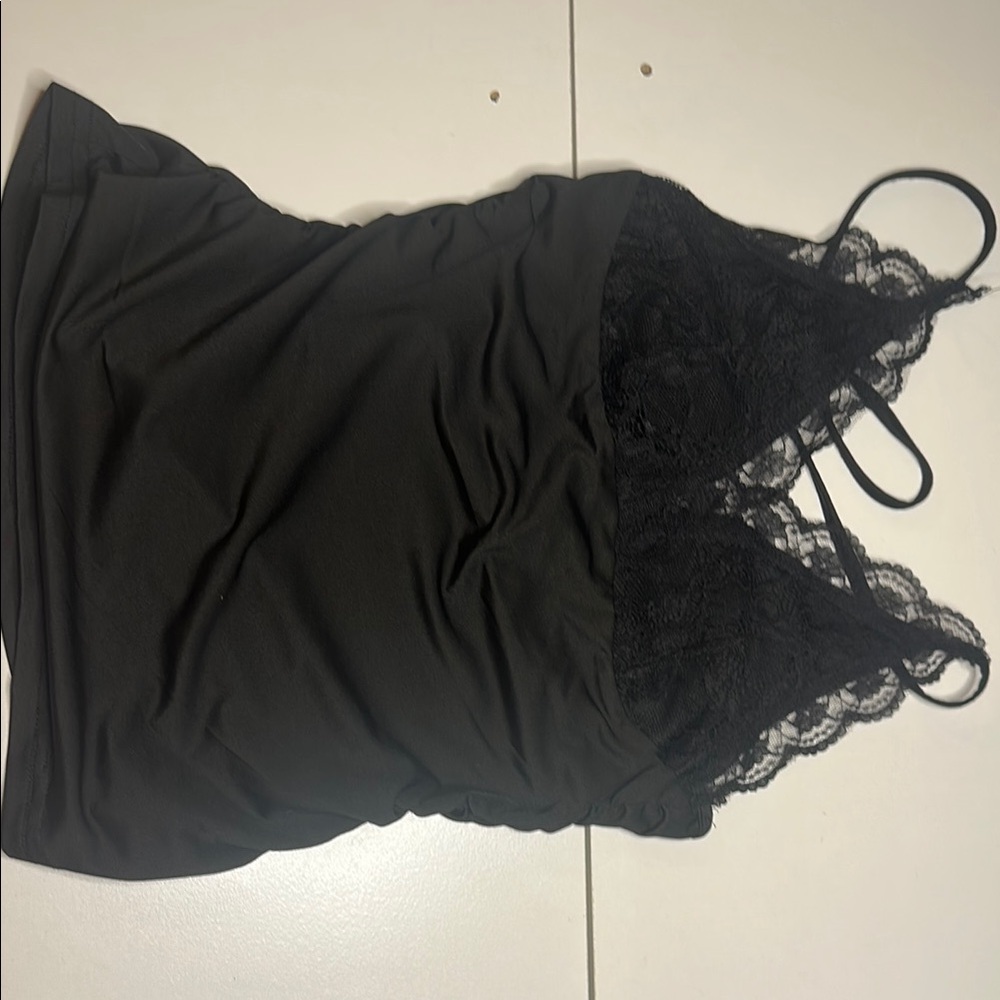 Black Lace Camisole Top